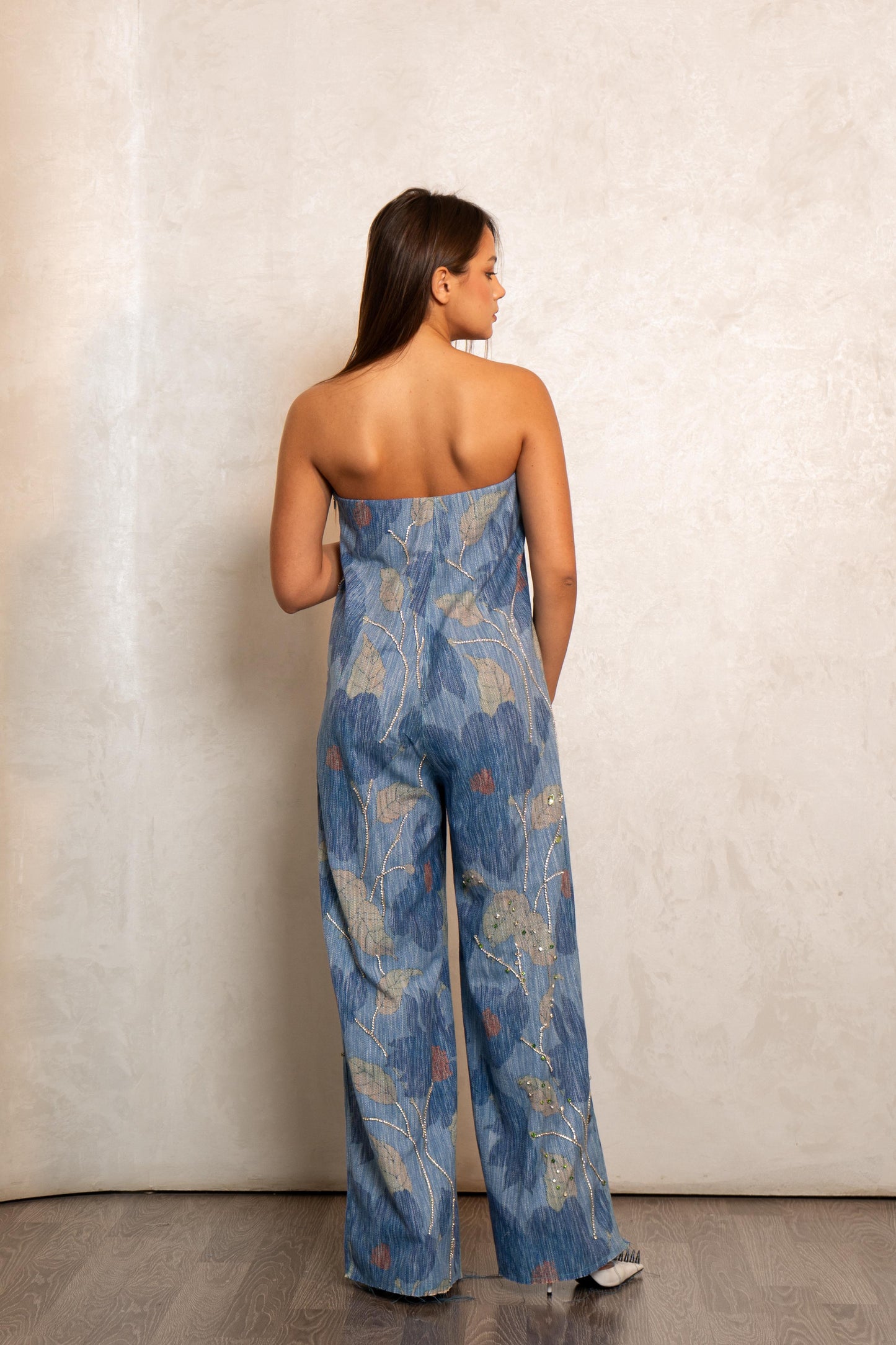 Denim Garden Jumpsuit