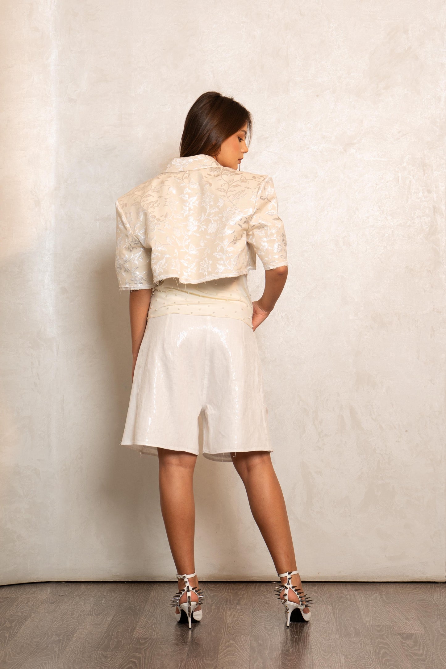 Ivory Cropped Blazer