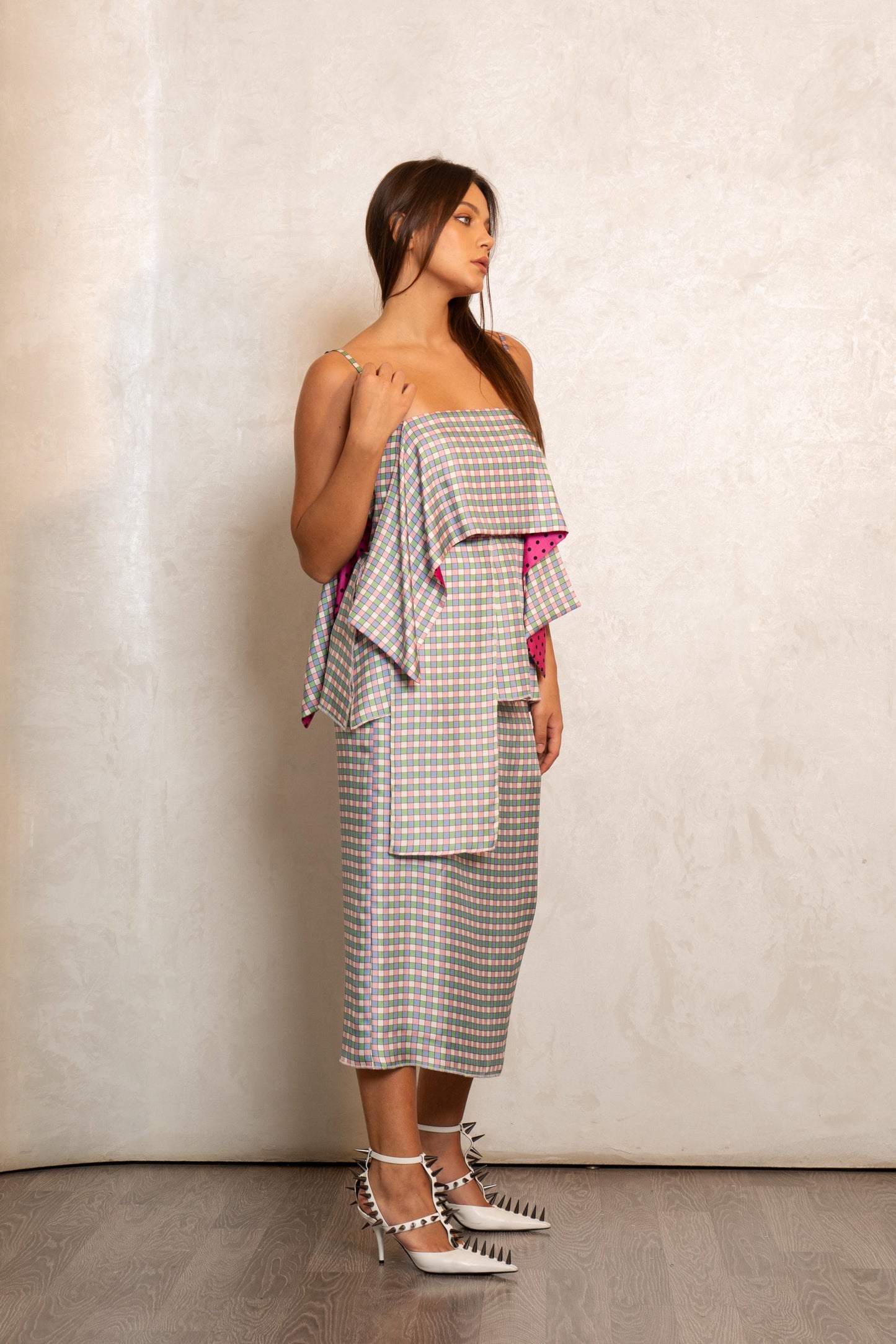 Pink Plaid Dress