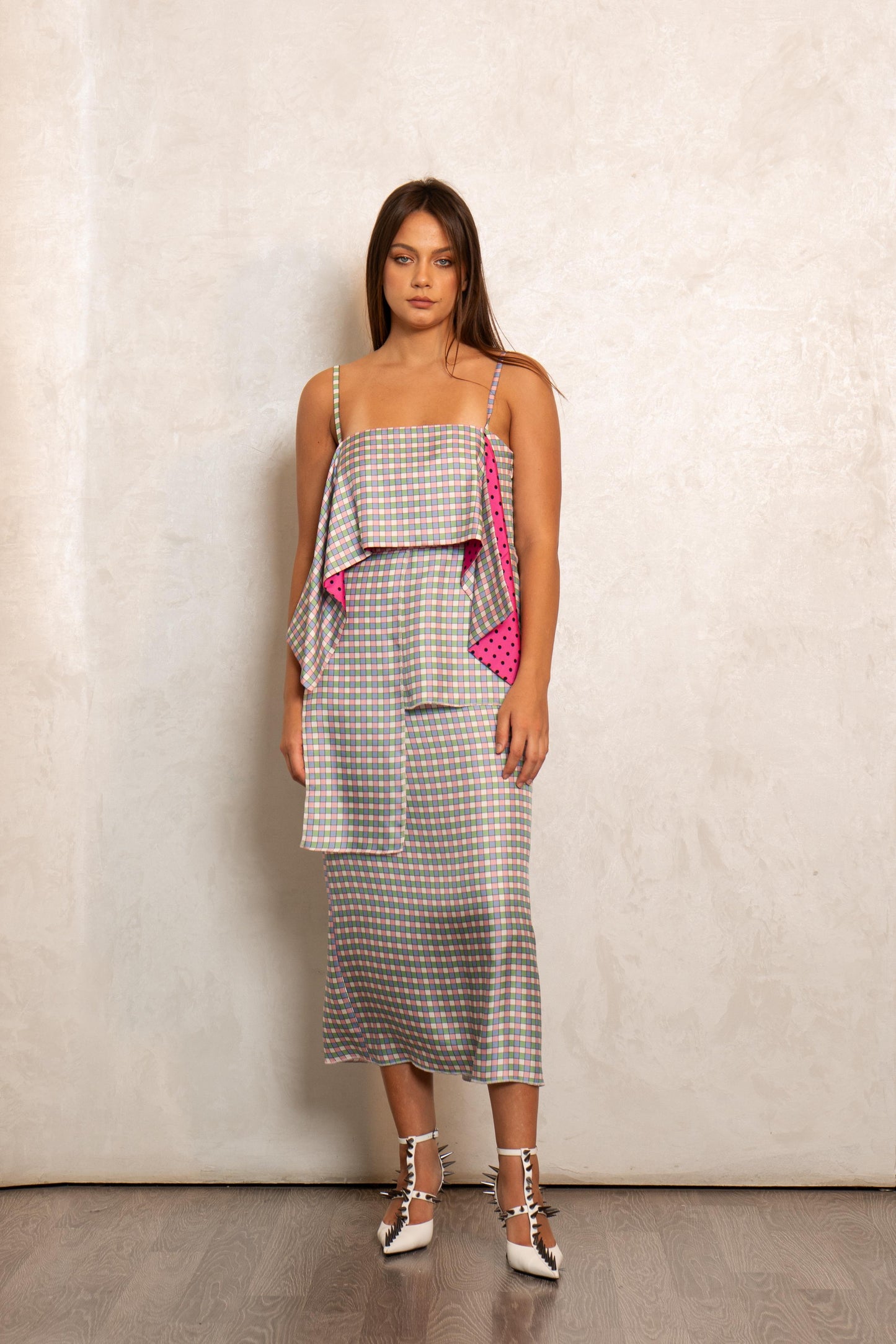 Pink Plaid Dress