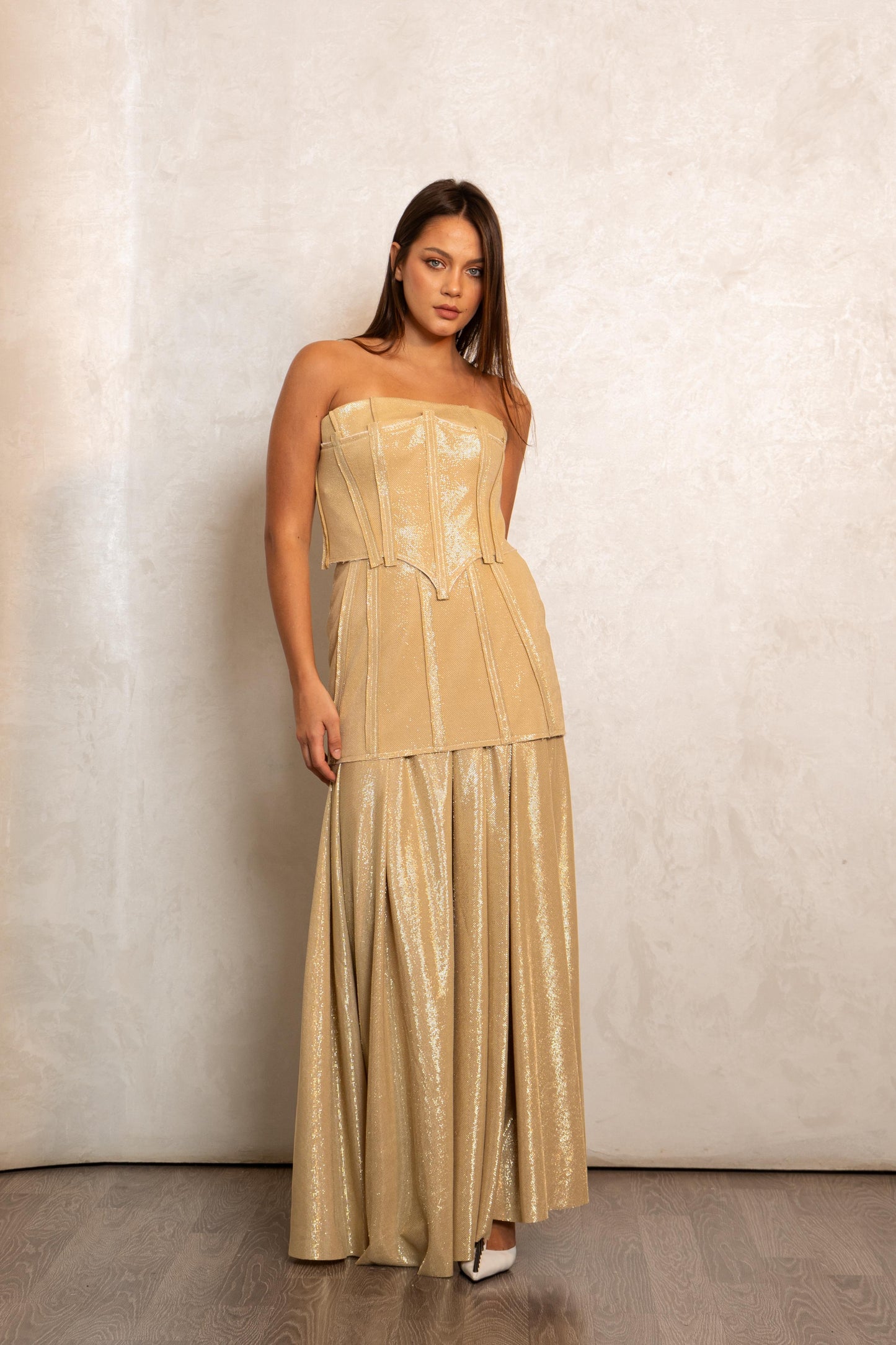 Champagne Corset Set