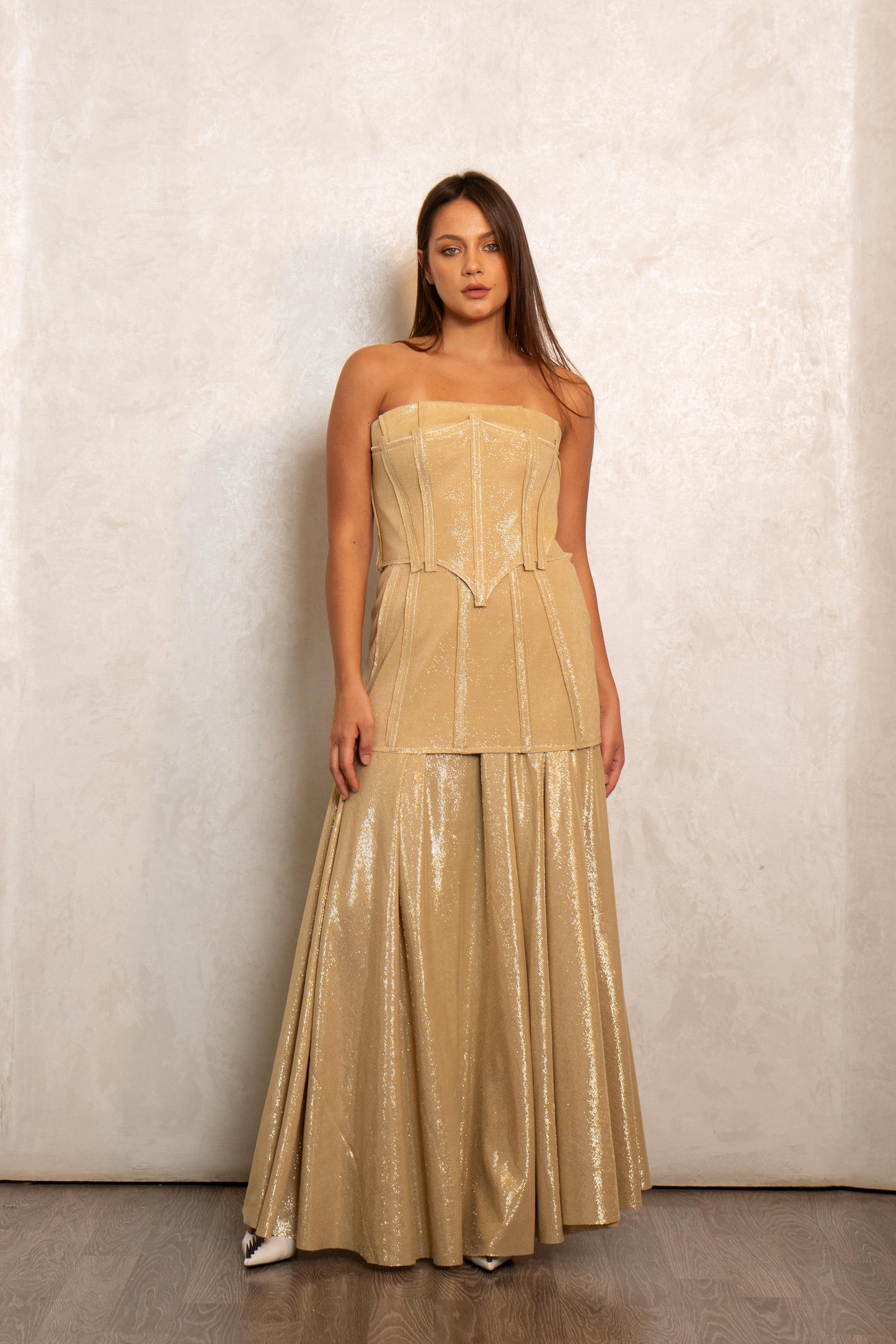 Champagne Corset Set