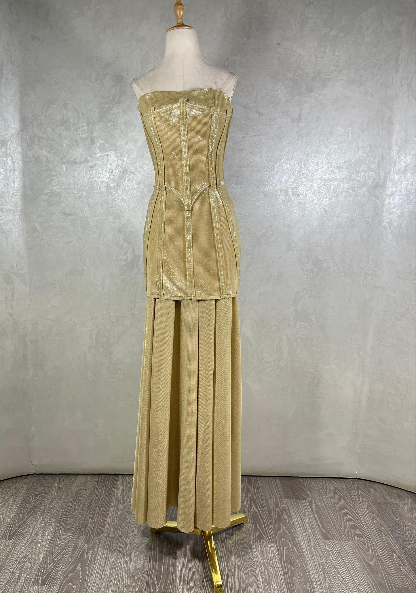 Champagne Corset Set