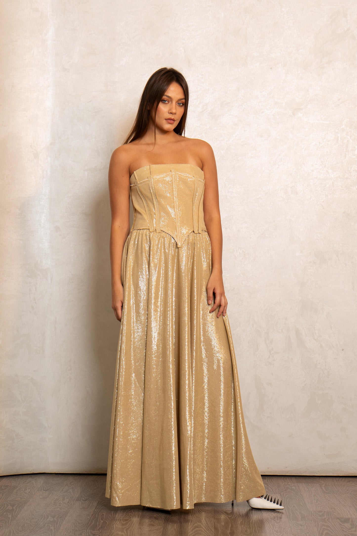 Champagne Corset Set