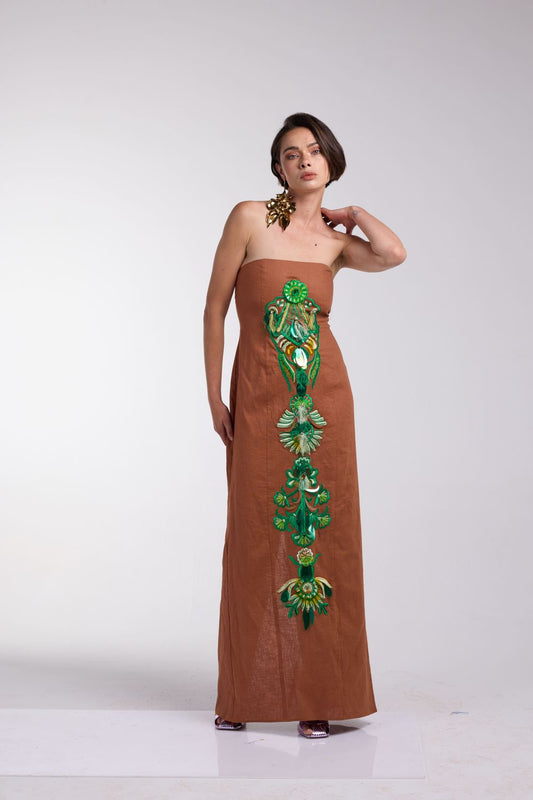Embroidered Rustic Dress