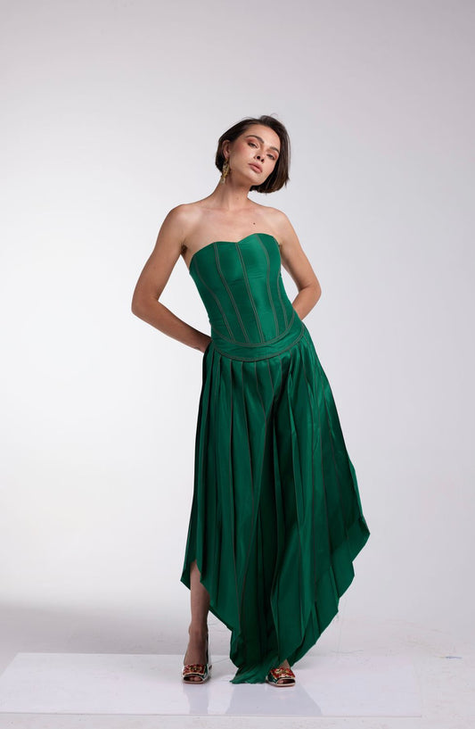 Emerald Green Corset Dress