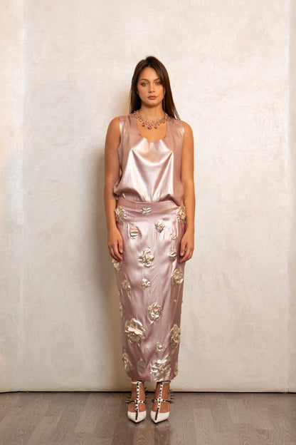 Silk Rose Gold Top