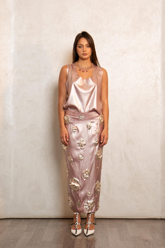 Silk Rose Gold Top