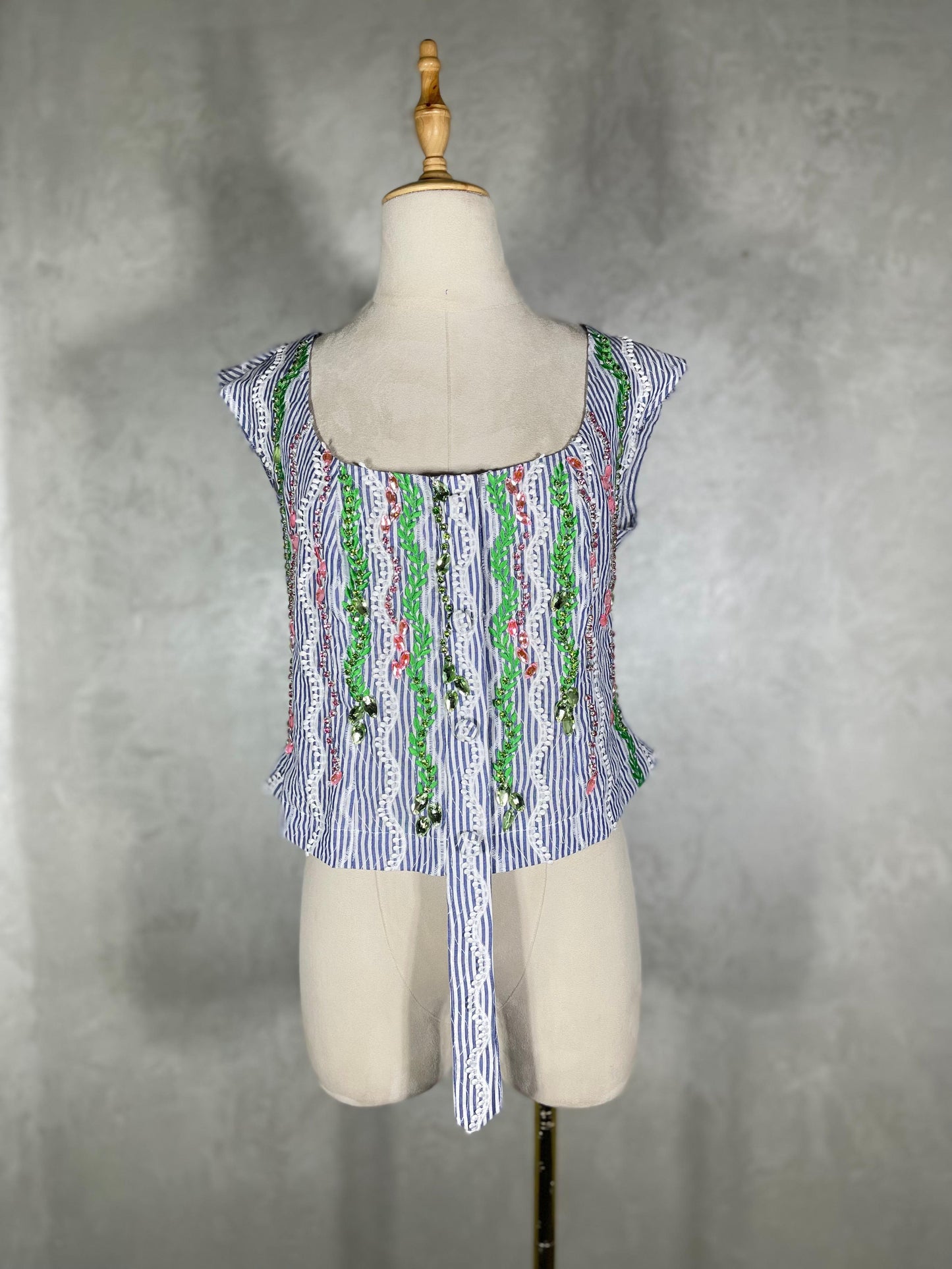 Green Hues Embellished Set