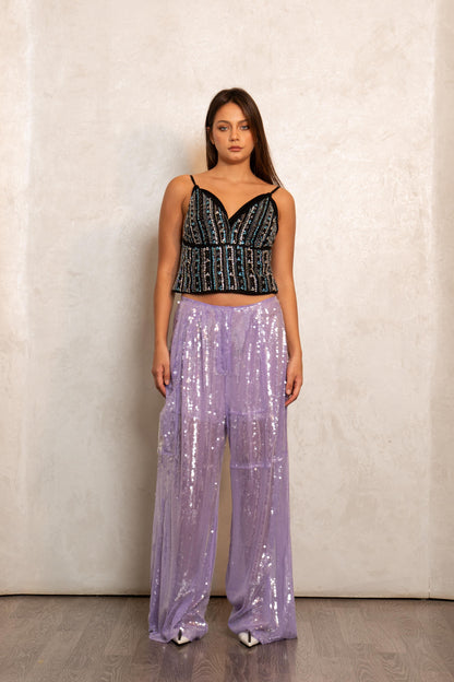 Beaded Midnight Top