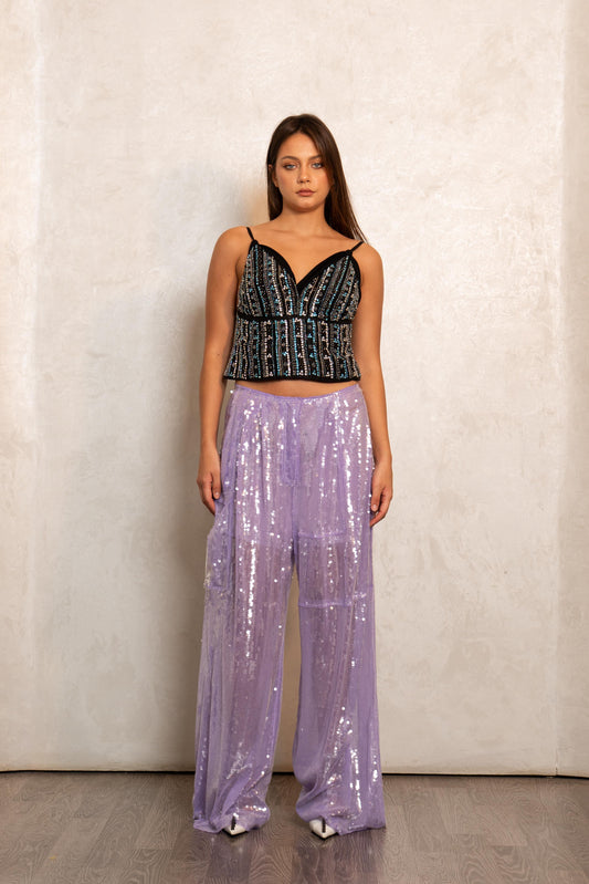 Beaded Midnight Top