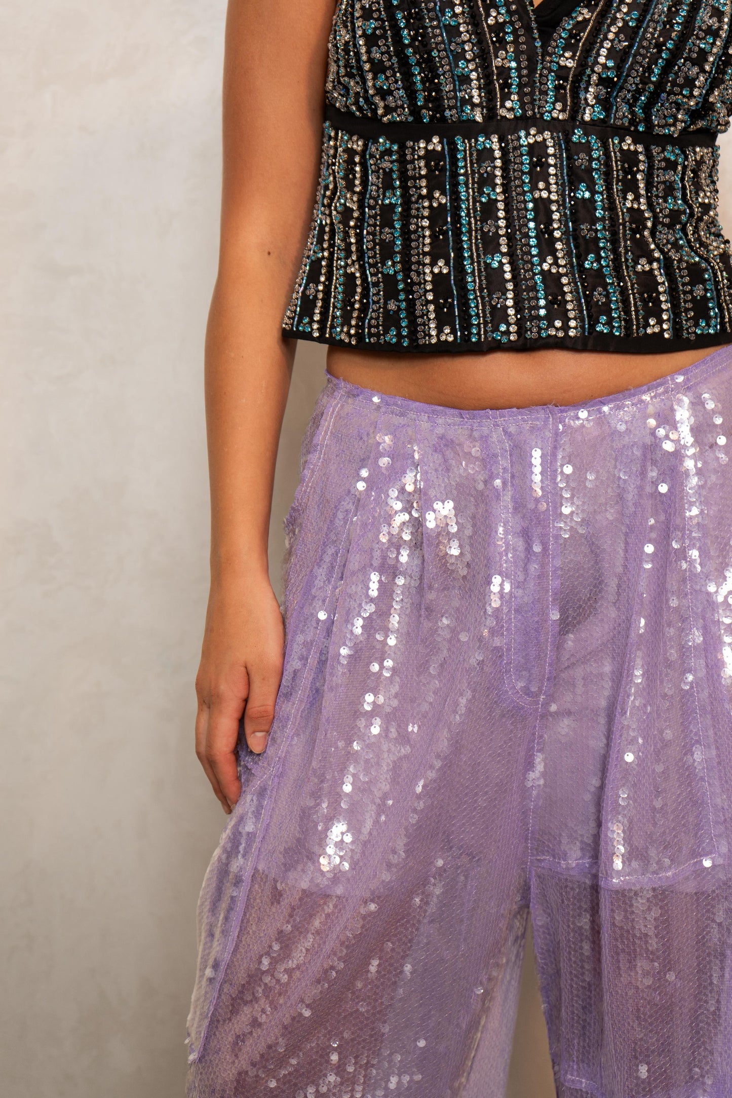 Beaded Midnight Top