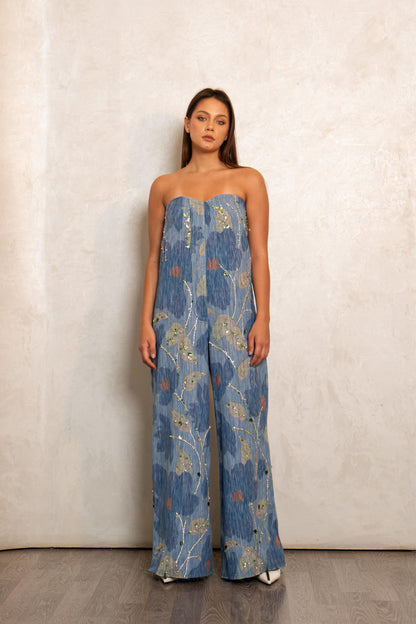 Denim Garden Jumpsuit