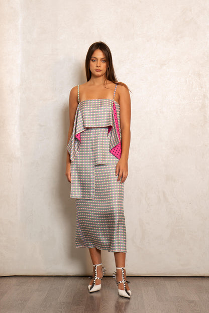 Pink Plaid Dress