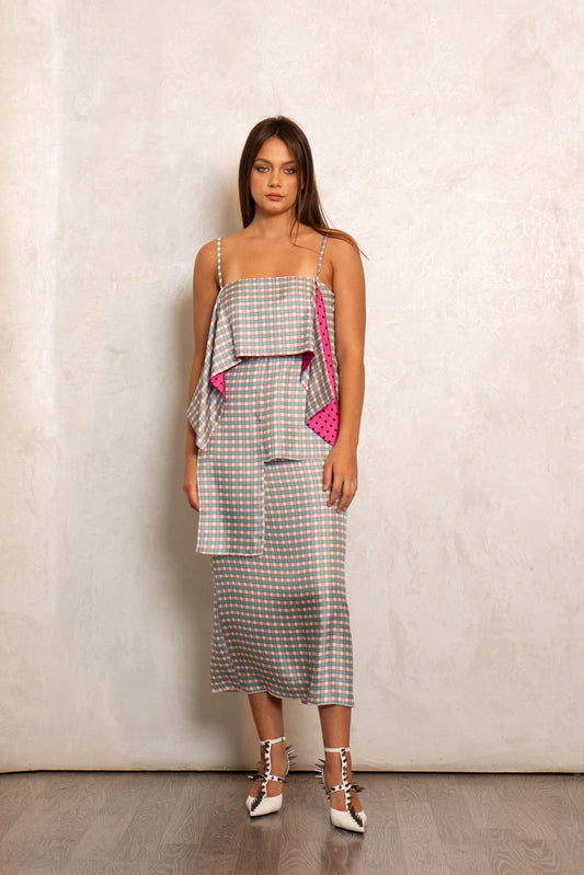 Pink Plaid Dress