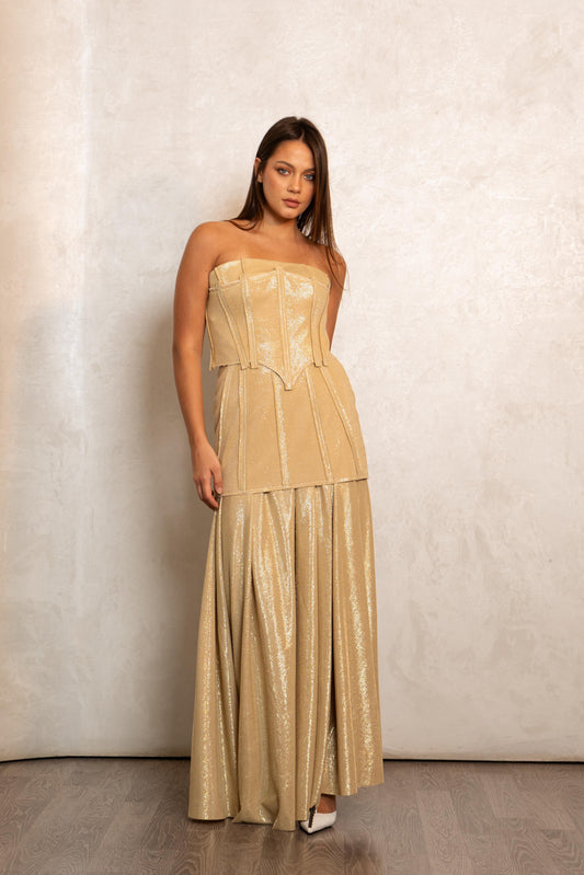 Champagne Corset Set