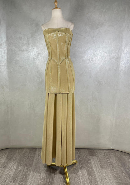 Champagne Corset Set