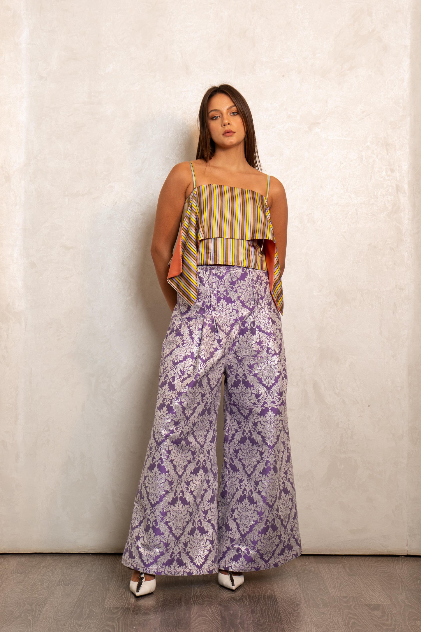 Pinstripe Crop Top