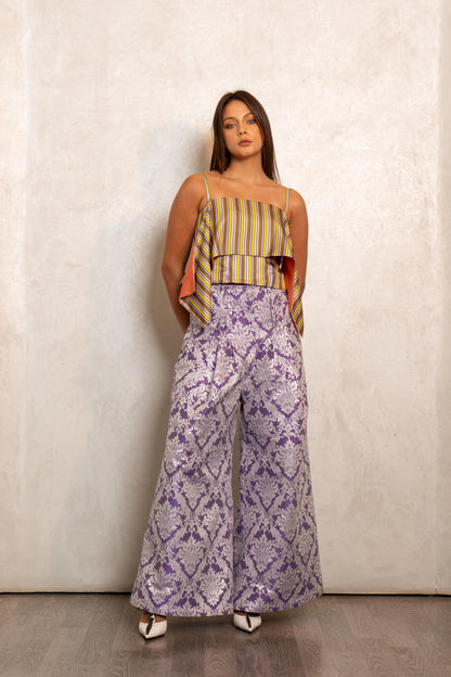 Pinstripe Crop Top